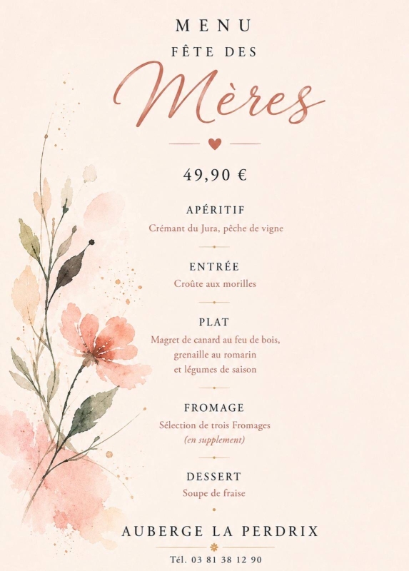 Auberge La Perdrix - restaurant HAUTERIVE-LA-FRESSE - restaurant pontarlier - Restaurant les Alliés